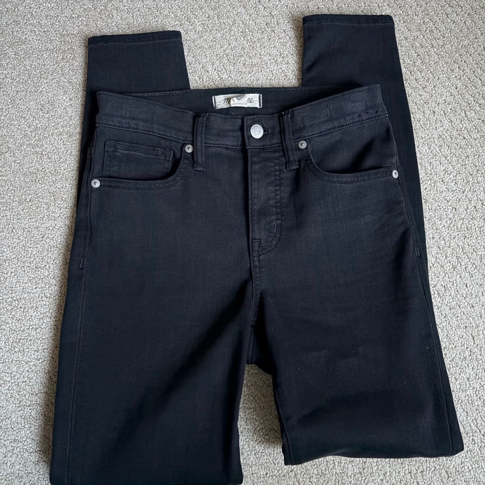 Madewell 9" Mid-Rise skinny jeans 26 black - Picture 4 of 12
